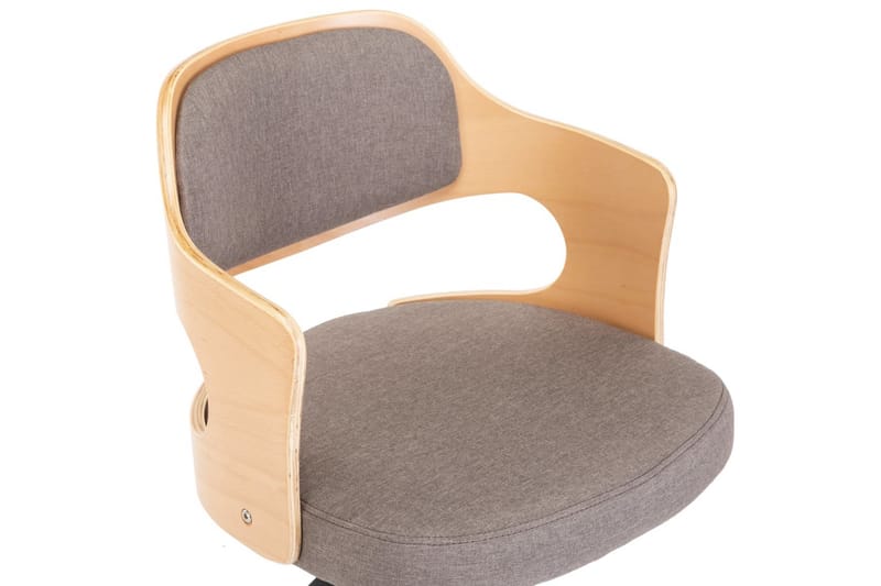 Drejelige Spisebordsstole 2 Stk. Böjet Træ Og Stof Gråbrun - Spisebordsstole & køkkenstole - Armstole