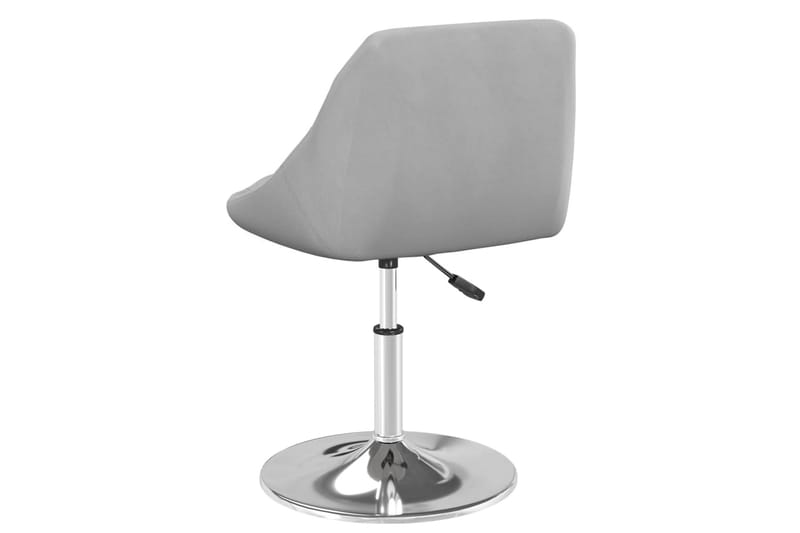 drejelige spisebordsstole 2 stk. fløjl lysegrå - Grå - Spisebordsstole & køkkenstole - Armstole