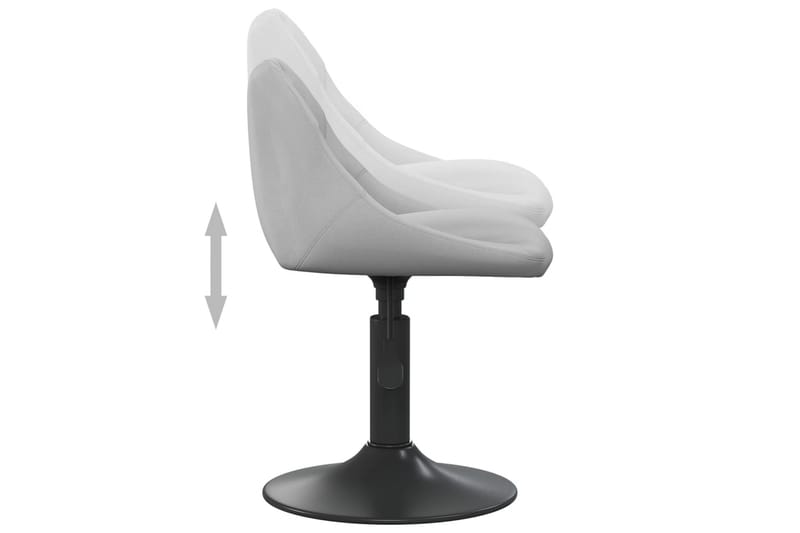 drejelige spisebordsstole 2 stk. fløjl lysegrå - Grå - Spisebordsstole & køkkenstole - Armstole