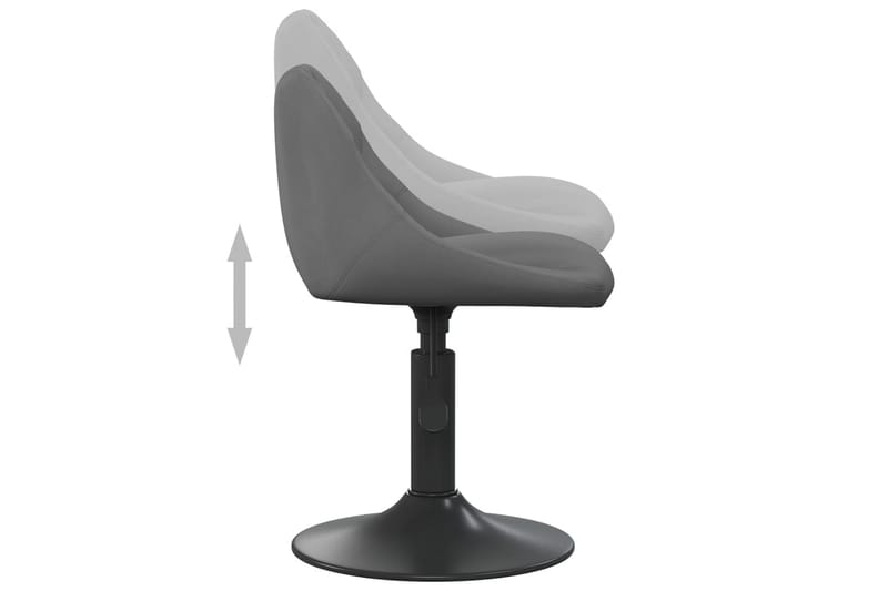 drejelige spisebordsstole 2 stk. fløjl mørkegrå - Grå - Spisebordsstole & køkkenstole - Armstole