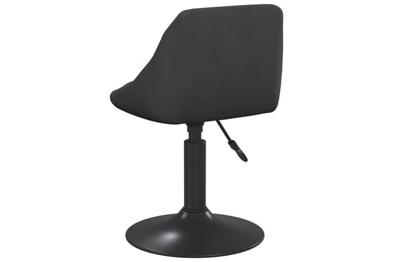 drejelige spisebordsstole 2 stk. fløjl sort - Sort - Spisebordsstole & køkkenstole - Armstole