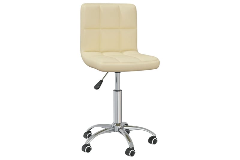 drejelige spisebordsstole 2 stk. kunstlæder cremefarvet - Creme - Spisebordsstole & køkkenstole