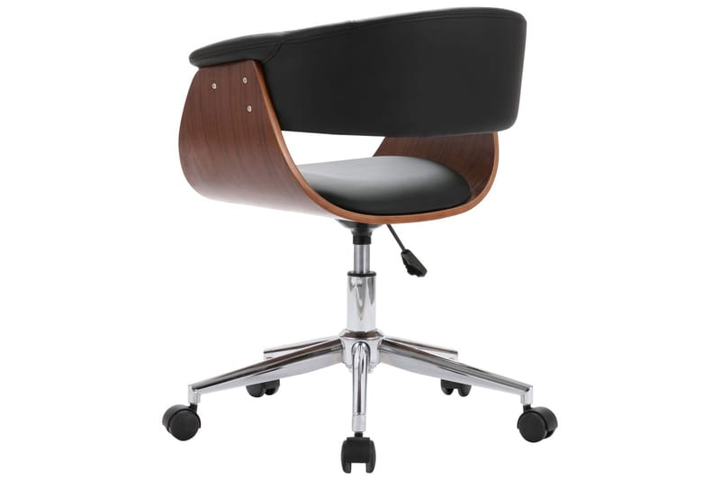 Drejelige Spisebordsstole 4 Stk Kunstlæder Sort - Spisebordsstole & køkkenstole - Armstole