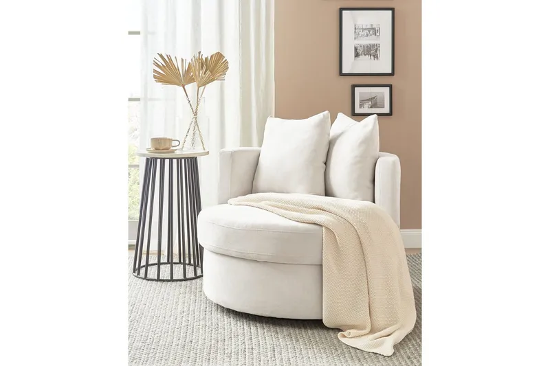 Drejestol Dalby - Beige - Møbler - Stole & lænestole - Lænestole