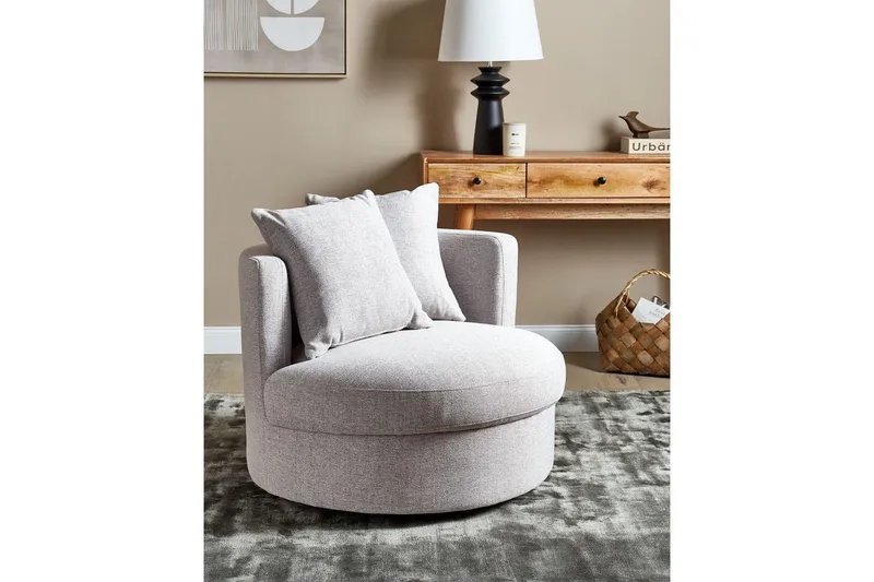 Drejestol Dalby - Grå - Møbler - Stole & lænestole - Lænestole