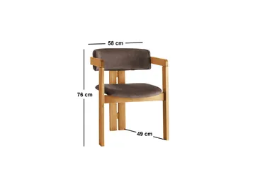 Dylana Armstol - Eg/Brun - Møbler - Stole & lænestole - Spisebordsstole & køkkenstole