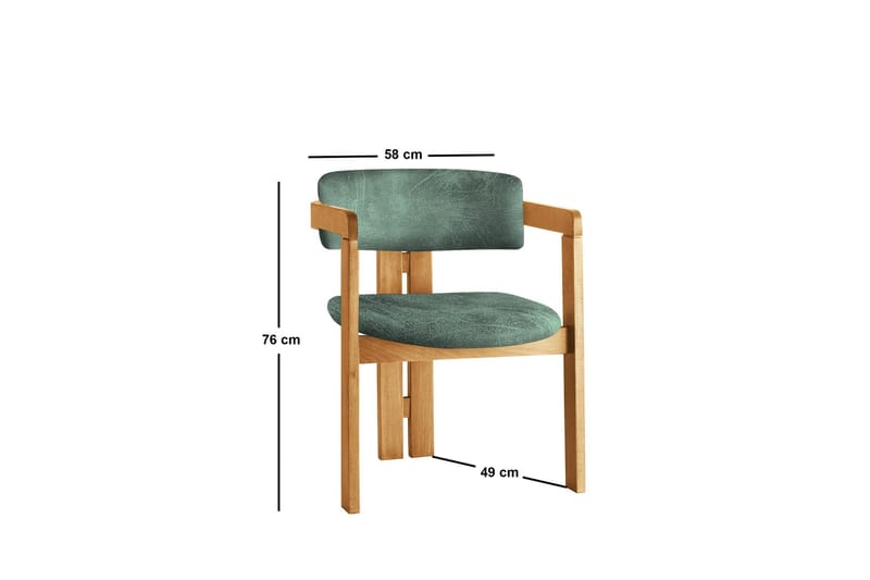 Dylana Armstol - Eg/Grøn - Møbler - Stole & lænestole - Spisebordsstole & køkkenstole