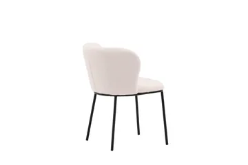 Edina Spisebordsstol i Bouclé med Metalben - Offwhite - Møbler - Stole & lænestole - Spisebordsstole & køkkenstole