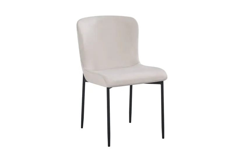 Elsie Spisebordsstol i Fløjl, Beige
