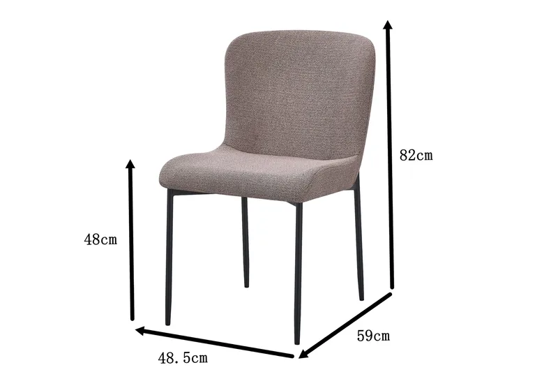 Elsie Spisestol - Grå - Møbler - Stole & lænestole - Spisebordsstole & køkkenstole