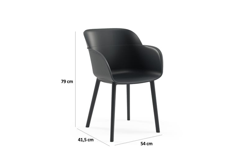 Elyon Armstol - Antracit - Møbler - Stole & lænestole - Spisebordsstole & køkkenstole