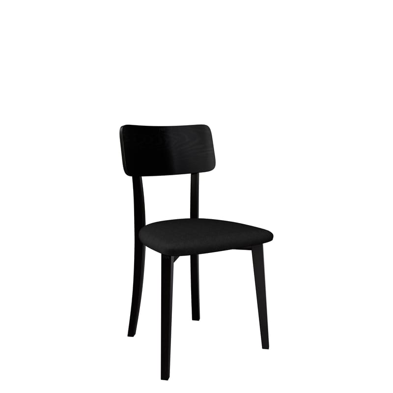Esher Spisebordsstol i Træ med Stofdetaljer, Sort