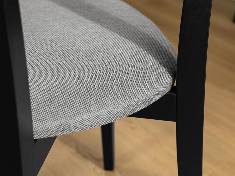 Esher Spisebordsstol i Træ med Stofdetaljer - Sort|Beige - Møbler - Stole & lænestole - Spisebordsstole & køkkenstole