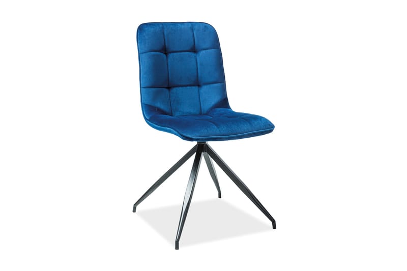 Etexo Spisebordsstol 2 stk - Velour/Blå - Spisebordsstole & køkkenstole
