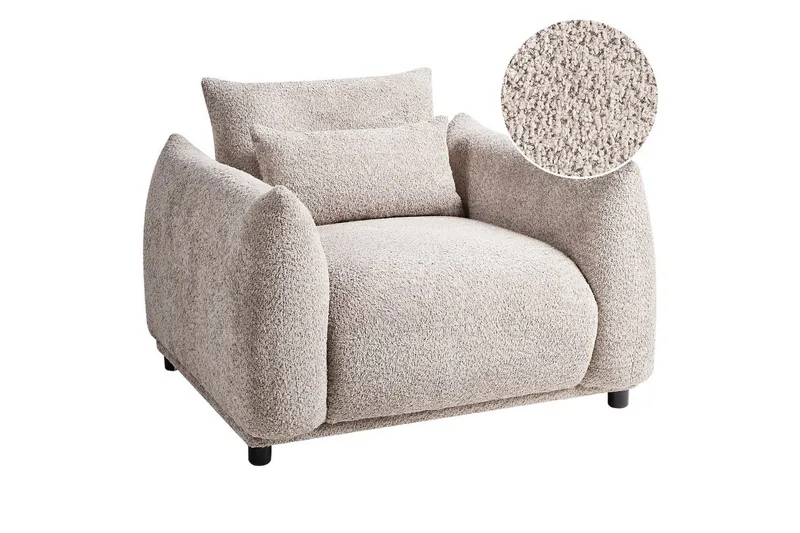 Fåtölj Beige, Svart