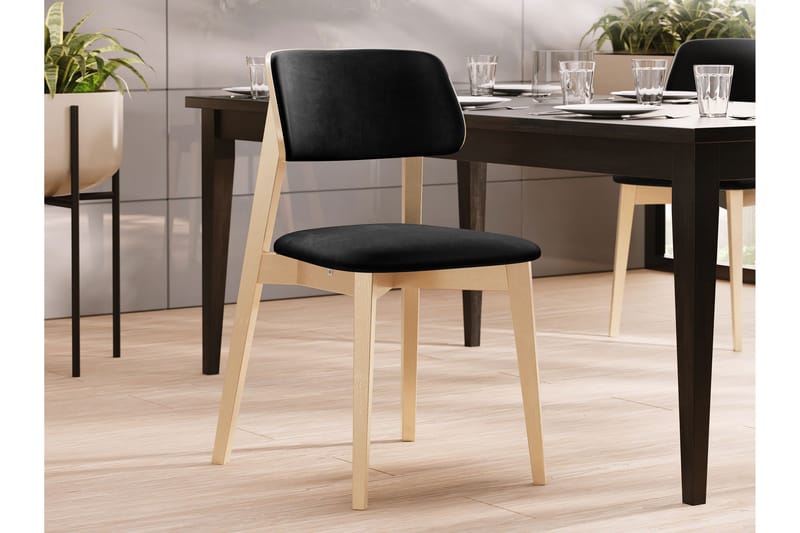 Ferrara Spisebordsstol - Sort/Beige - Møbler - Stole & lænestole - Spisebordsstole & køkkenstole