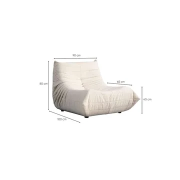 Feylorin Loungestol - Offwhite - Møbler - Stole & lænestole - Lænestole