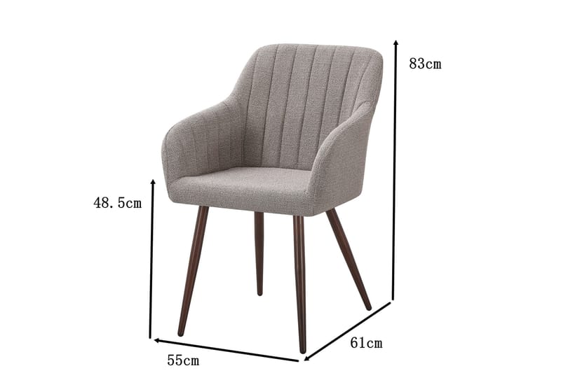 Filippa Spisestol - Grå - Møbler - Stole & lænestole - Spisebordsstole & køkkenstole