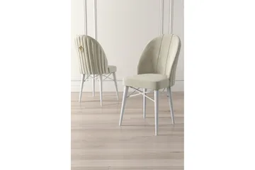 Finian Spisebordsstol i Stof med Metalben - Lys Beige - Møbler - Stole & lænestole - Spisebordsstole & køkkenstole