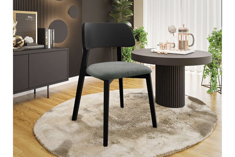 Flannery Spisebordsstol - Grå/Sort - Møbler - Stole & lænestole - Spisebordsstole & køkkenstole