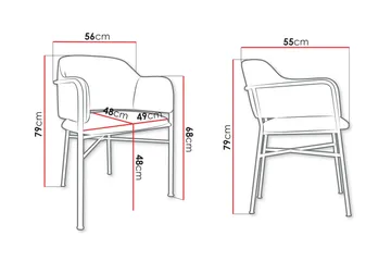 Floden Armstol - Lys grå/Sort - Møbler - Stole & lænestole - Spisebordsstole & køkkenstole