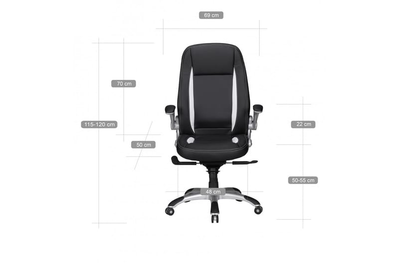 Fumino Kontorstol - Sort/Hvid - Møbler - Stole & lænestole - Kontorstole & skrivebordsstole