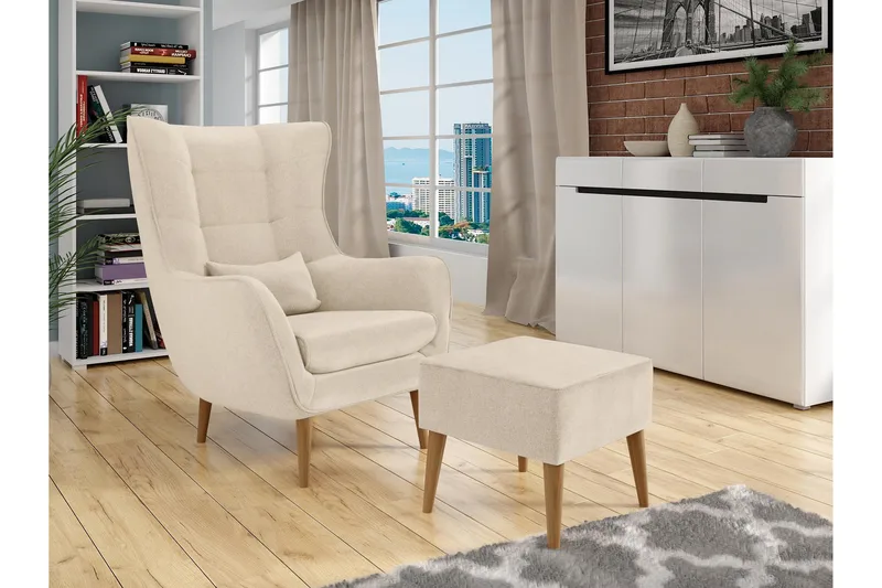 Gabi Lænestol - Beige - Møbler - Stole & lænestole - Lænestole