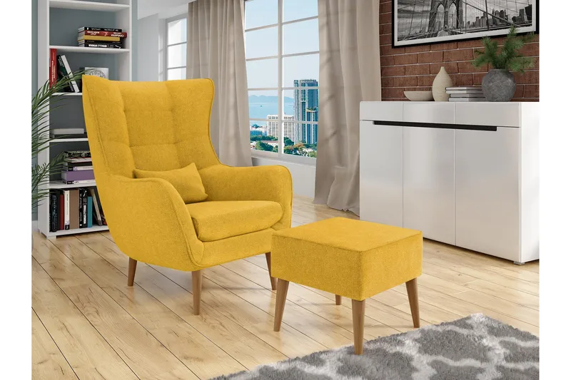 Gabi Lænestol - Gul - Møbler - Stole & lænestole - Lænestole