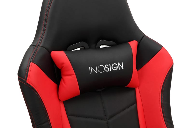 Manhel Gaminglænestol - Sort/Rød - Møbler - Stole & lænestole - Gamer stole