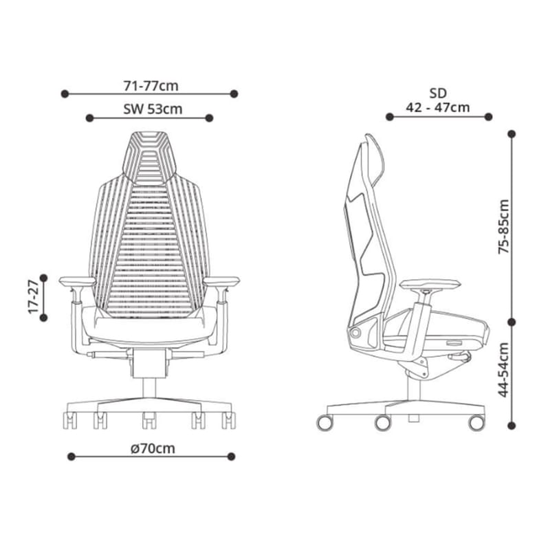 Gamingstol HOME4YOU Ronin Sort/Rød - sort/rød - Møbler - Stole & lænestole - Kontorstole & skrivebordsstole