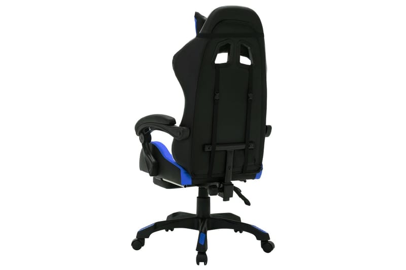 gamingstol m. LED-lys RGB-farver kunstlæder blå og sort - Flerfarvet - Møbler - Stole & lænestole - Kontorstole & skrivebordsstole