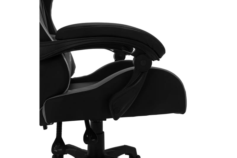 gamingstol m. LED-lys RGB-farver kunstlæder grå og sort - Flerfarvet - Kontorstole & skrivebordsstole - Gamer stole