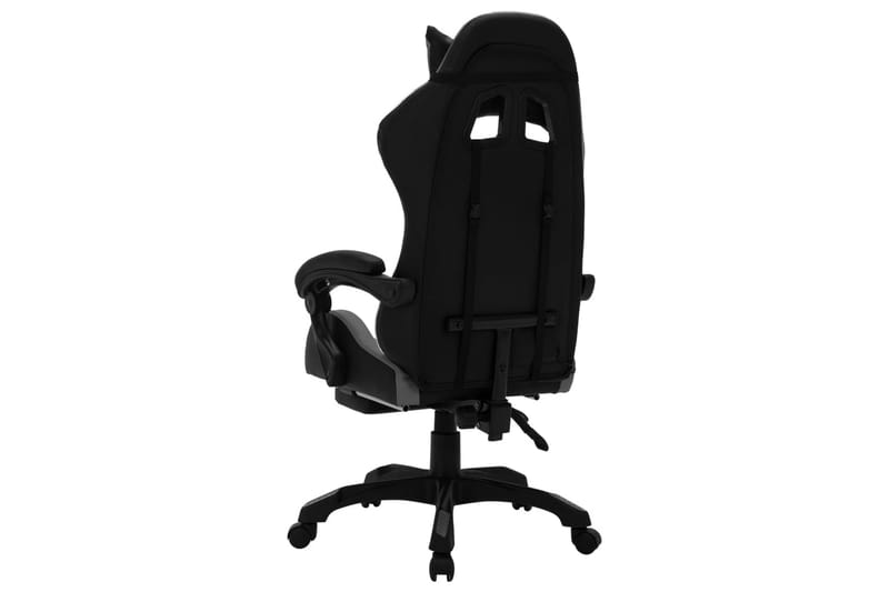 gamingstol m. LED-lys RGB-farver kunstlæder grå og sort - Flerfarvet - Møbler - Stole & lænestole - Kontorstole & skrivebordsstole