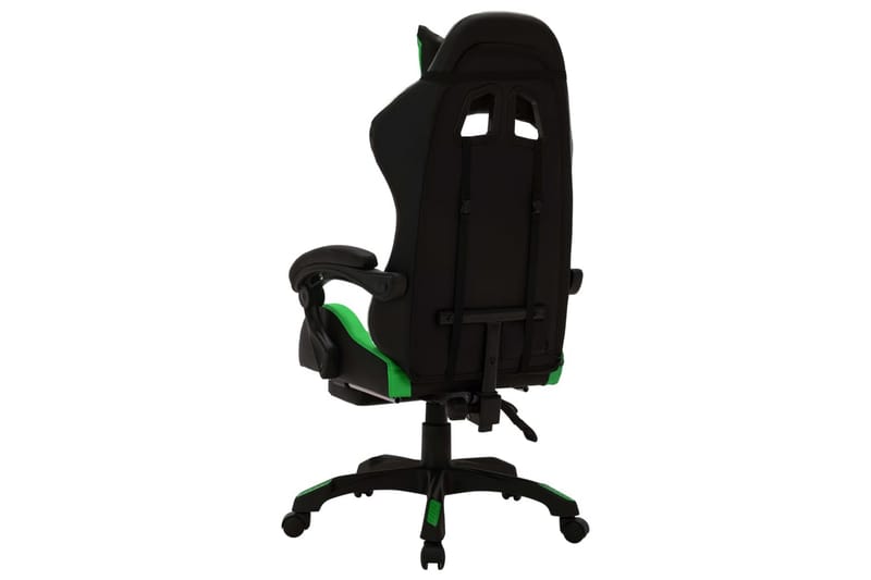 gamingstol m. LED-lys RGB-farver kunstlæder grøn og sort - Flerfarvet - Kontorstole & skrivebordsstole - Gamer stole