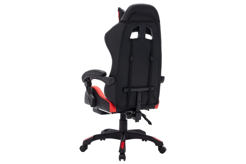 gamingstol m. LED-lys RGB-farver kunstlæder rød og sort - Flerfarvet - Møbler - Stole & lænestole - Kontorstole & skrivebordsstole