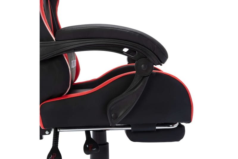 gamingstol m. LED-lys RGB-farver kunstlæder rød og sort - Flerfarvet - Kontorstole & skrivebordsstole - Gamer stole