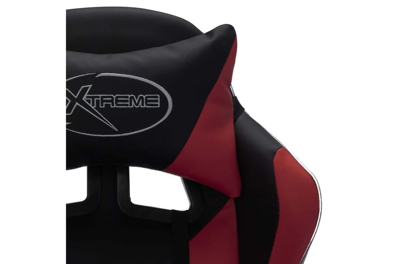gamingstol m. LED-lys RGB-farver kunstlæder vinrød og sort - Flerfarvet - Kontorstole & skrivebordsstole - Gamer stole
