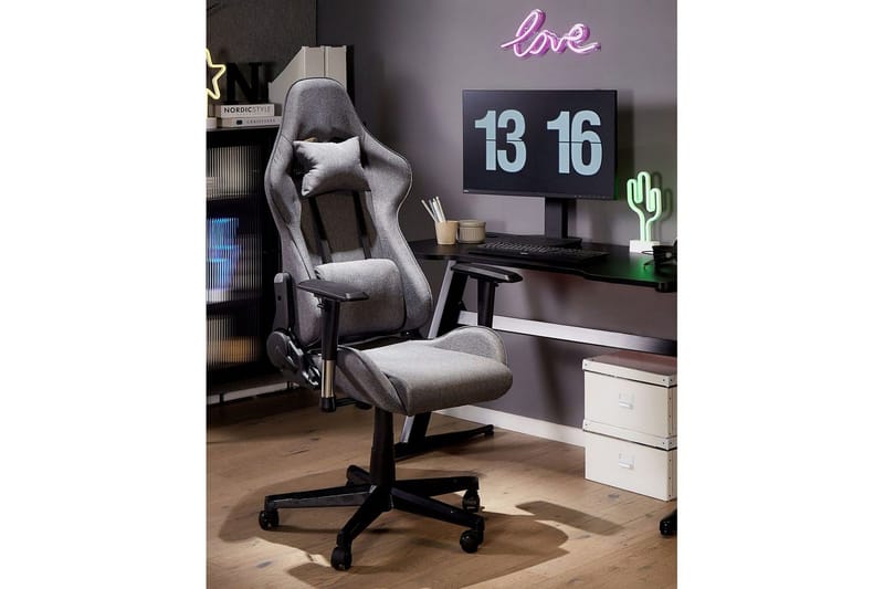 Gamingstol Warrior Grå/sort - Grå/sort - Møbler - Stole & lænestole - Kontorstole & skrivebordsstole