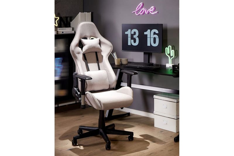 Gamingstol Warrior Lys gråsort - Lys gråsort - Møbler - Stole & lænestole - Kontorstole & skrivebordsstole