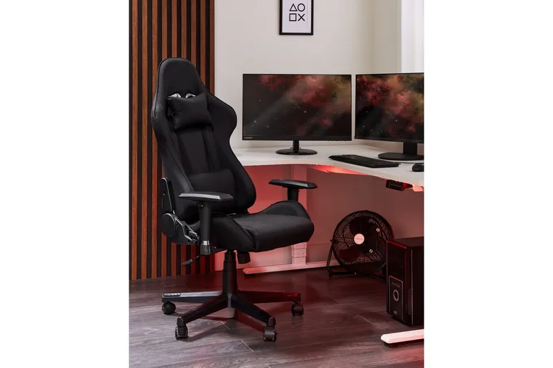 Gamingstol Warrior Sort - Sort - Møbler - Stole & lænestole - Kontorstole & skrivebordsstole