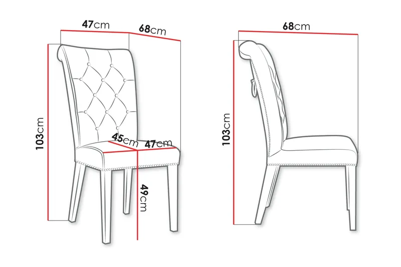 Garvin Spisebordsstol - Grå/Hvid - Møbler - Stole & lænestole - Spisebordsstole & køkkenstole