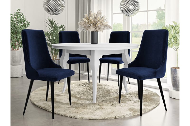 Glenarm Spisestol - Brun/blå/sort - Spisebordsstole & køkkenstole