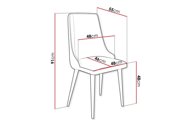 Glenarm Spisestol - Brun/blå/sort - Spisebordsstole & køkkenstole