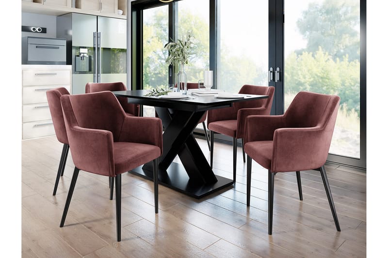 Glenarm Spisestol - Brun/lilla - Spisebordsstole & køkkenstole