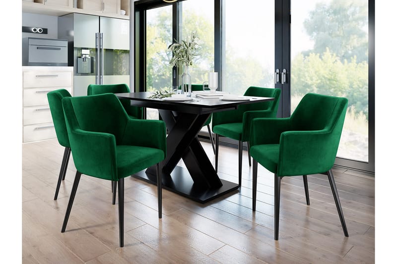 Glenarm Spisestol - Grøn/Sort - Spisebordsstole & køkkenstole