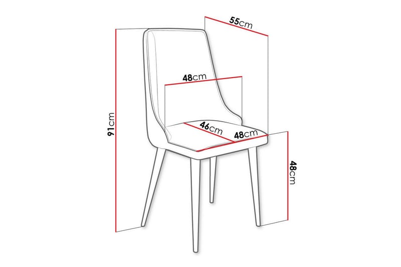 Glenarm Spisestol - Sort/Grå - Spisebordsstole & køkkenstole