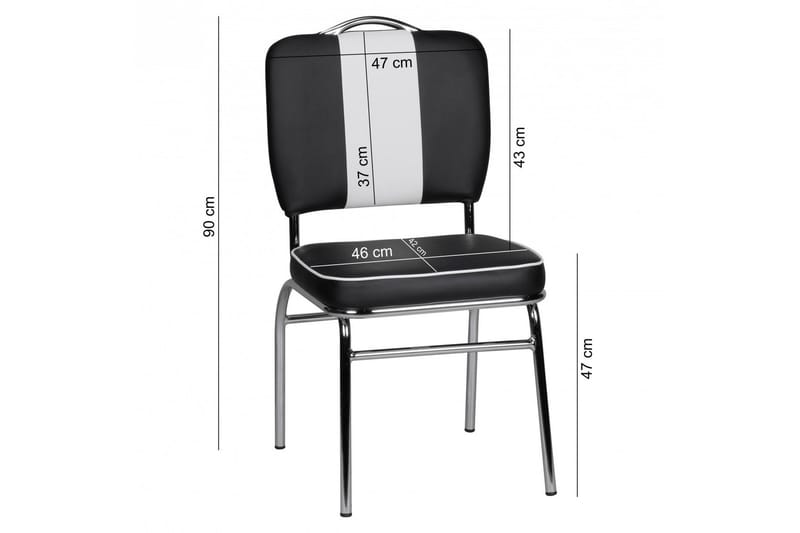Gomti Skammel - Sort/Hvid - Møbler - Stole & lænestole - Spisebordsstole & køkkenstole