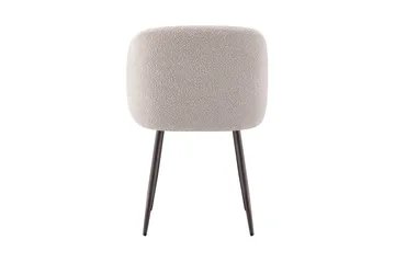 Greya spisebordsstol med armlæn - Beige Bouclé/Metalben Valnød - Møbler - Stole & lænestole - Spisebordsstole & køkkenstole