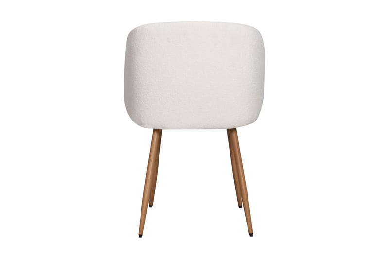 Greya Spisestol med armlæn - Hvid Bouclé / Metalben Brun - Møbler - Stole & lænestole - Spisebordsstole & køkkenstole