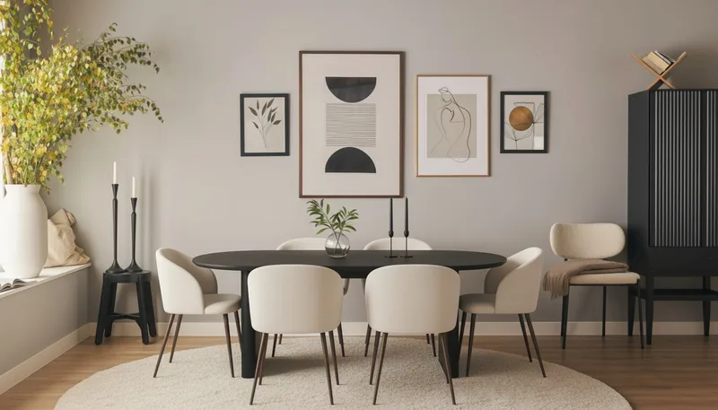 Greya Spisestol med armlæn - Hvid bouclé / Metalben valnød - Møbler - Stole & lænestole - Spisebordsstole & køkkenstole